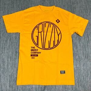 Grizzly Grip Tape Yellow T Shirt Adult Sz Small New